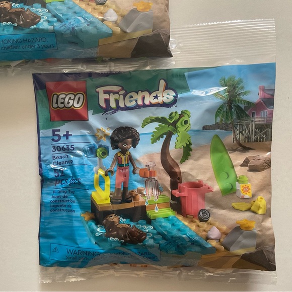 LEGO FRIENDS Legos 30635 Beach Cleanup with Otter 52 pcs Building Toy 2 Sets New - Picture 7 of 9